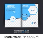 bi fold brochure design.... | Shutterstock .eps vector #444278074
