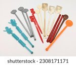 Small photo of Vintage Swizzle Stick Drink Stirrers