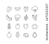 cooking and food icons set for... | Shutterstock .eps vector #1672231327