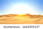 realistic desert landscape with ... | Shutterstock .eps vector #1663355137
