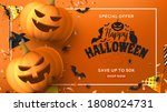 halloween sale horizontal... | Shutterstock .eps vector #1808024731