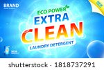 laundry detergent ads template. ... | Shutterstock .eps vector #1818737291