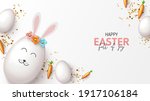 happy easter holiday banner.... | Shutterstock .eps vector #1917106184