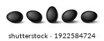 set of realistic black eggs on... | Shutterstock .eps vector #1922584724