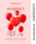 happy valentine's day party... | Shutterstock .eps vector #2089856074
