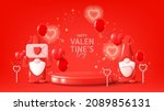 happy valentine's day banner.... | Shutterstock .eps vector #2089856131