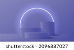 promo banner with podium and... | Shutterstock .eps vector #2096887027