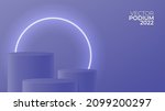 promo banner with podium and... | Shutterstock .eps vector #2099200297