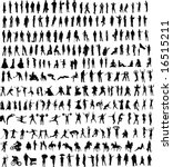 hundreds of people silhouettes  ... | Shutterstock . vector #16515211