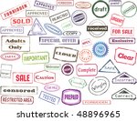 set of colored stamp prints | Shutterstock . vector #48896965