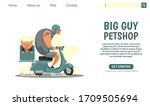 landing page design. big guy... | Shutterstock .eps vector #1709505694