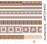 seamless greek patterns with qr ... | Shutterstock .eps vector #2097274957
