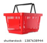 color plastic shopping basket... | Shutterstock . vector #1387638944