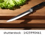 Utility Knife And Fresh Lettuce ...