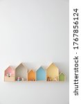 different house shaped shelves... | Shutterstock . vector #1767856124