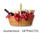 Wicker basket full of gifts...