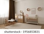 Modern Baby Room Interior With...