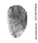 Black Fingerprint Made With Ink ...
