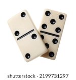 Two classic domino tiles on...