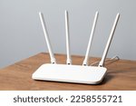 New white wi fi router on...