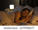 Beautiful young woman sleeping...