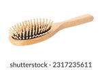 One new wooden hairbrush...