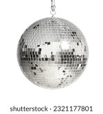 Shiny silver disco ball...