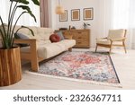 Beautiful rug  sofa  armchair...