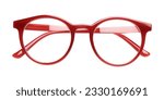 Stylish glasses with red frame...