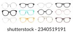 Set with different eyeglasses...