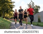 Group of people running...