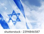 National flag of israel and...