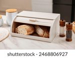 Wooden bread basket with...