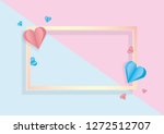 romantic poster frame... | Shutterstock .eps vector #1272512707