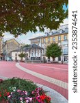 Small photo of Valdes, Luarca, Asturias, Spain - August 26 2023: Bandstand next to the Casa-Ayuntamiento de Valdes in Luarca, Asturias, Spain.