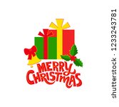 illustration of happy christmas ... | Shutterstock .eps vector #1233243781