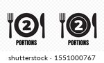 2 portions  food meal package... | Shutterstock .eps vector #1551000767