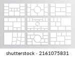 gallery banner grid. moodboard... | Shutterstock .eps vector #2161075831