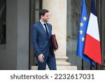 Small photo of Clement Beaune, Minister Delegate to the Minister of Ecological Transition and Territorial Cohesion after the weekly cabinet meeting at the Elysee Palace in Paris, France, on November 29, 2022.