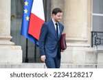Small photo of Clement Beaune, Minister Delegate to the Minister of Ecological Transition and Territorial Cohesion after the weekly cabinet meeting at the Elysee Palace in Paris, France, on November 29, 2022.