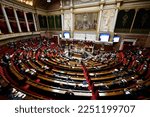 Small photo of General view (overview atmosphere illustration) during a session of questions to the government at The National Assembly in Paris, France on January 17, 2023.