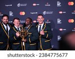Small photo of Frans Malherbe, Deon Fourie, Trevor Nyakane and Jesse Kriel during the World Rugby Awards at Opera Garnier on October 29, 2023 in Paris, France.