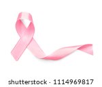pink ribbon on white background.... | Shutterstock . vector #1114969817