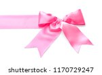 pink ribbon with bow on white... | Shutterstock . vector #1170729247
