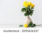Vase With Beautiful Yellow...