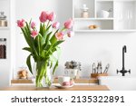 Vase With Tulips  Cup And...