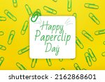 Many Paperclips On Yellow...
