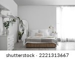 Interior Of Light Bedroom With...