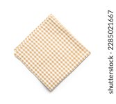Small photo of Plaid napkin on white background. Festa Junina (June Festival) celebration