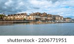 Small photo of Panorama of the waterfront of Malahide, with beautiful seafront homes. Malahide is an affluent coastal settlement in Fingal, County Dublin, Ireland.